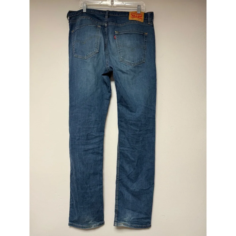 Levis 514 Straight Fit Mens 36x34 Blue Medium Wash Excellent‎ Denim Jeans 8407